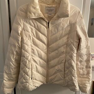 Nine West Women's Off-White Quilted Puffer Jacket